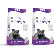 Maskot Froya Lavanta Kokulu 10L x 2 Topaklanan Bentonit Kedi Kumu