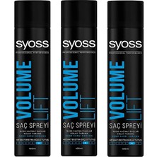 Kazan Hobi Syoss Volume Lift Saç Spreyi, 400 Ml, 3'lü Set, Tutuş Seviyesi 4