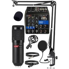 Kazan Hobi Lastvoice Rec Paket-1 BM800 Mikrofon Phantomlu Mikser Stand Filtre Set