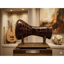 Kazan Hobi Vatan Darbuka 5 Numara, Turuncu Çatlak Desenli Darbuka 22CM Çap