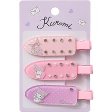 Kazan Hobi Sanrio Lisanslı Kuromi Saç Tokaları (3 Adet)
