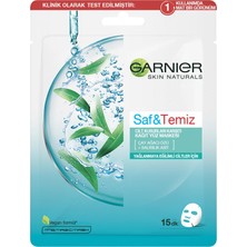 Kazan Hobi Garnier Vegan Saf&temiz Cilt Kusurlarına Karşı Kağıt Yüz Maskesi