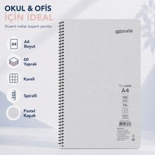 Mynote Flex Pastel A4 60 Yaprak 60 gr Spiralli Kareli Defter