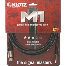 Kazan Hobi Klotz M1 MY206 Trs x Female Xlr Klotz Uçlu Balanced Kablo Siyah 7,5m