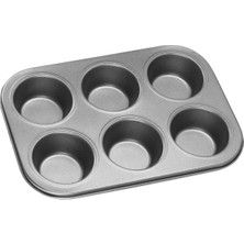 Gees Global Kullanıma Uygun 6'lı Muffin Kek Kalıbı