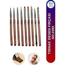 Kazan Hobi Fontenay Tırnak Desen Fırçası Nail Art Fırça Tırnak Süsleme Fırça Seti NO:2393 Renkli