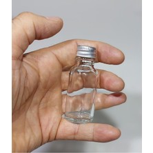 Kazan Hobi Wellline 20 cc Kolonya,parfüm Şişesi Hediyelik 3 Adet Çok Amaçlı Tıpalı ve Silver Gümüş Kapaklı Cam Boş Şişe 86974317524984