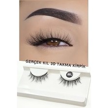 Kazan Hobi Ruby Face Doğal Görünümlü Gerçek Kıl Tam Boy Ipek Takma Kirpik (1 Çift) - Mink Eyelash No: N06-2