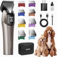 Oneisall 9000 Rpm 5 Hızlı Dlc Bıçaklı Profesyonel Köpek Tüy Kesme Makinesi
