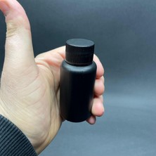 Kazan Hobi 50 cc Siyah Pe Plastik Şişe - Beyaz Kapaklı- 50ML Kapaklı Plastik Şişe- x 10 Adet