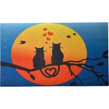 Glipet Amerikan Servis Mama ve Su Kabı Paspası 60X45- Sunset
