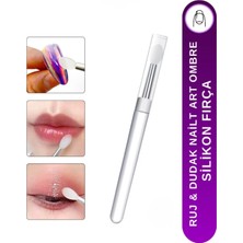 Kazan Hobi Fontenay Silikon Ruj Dudak Fırçası Pürüzsüz Dudak Boyama Aparatı & Tırnak Nail Art Ombre Silikonu Gri