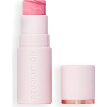 Kazan Hobi Revolution Skin Silk Blush Stick - Yanaklar, Gözler ve Dudaklar Için Renk - Kremden Pudraya Formül - Vegan ve Cruelty-Free - Pinched Light Pink - 4,5 G