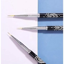 Kazan Hobi 3lü Liner Nail Art Fırça Seti Kapaklı