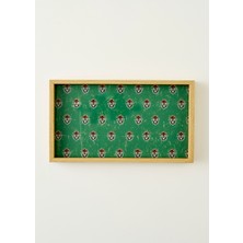 Bella Maison Indian Cam Tepsi Yeşil (22x37 cm)