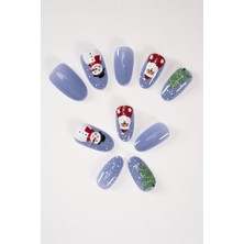 Kazan Hobi Pop Beauty Takma Tırnak Seti, Christmas'a (Yılbaşı) Özel Nail Art- Limited Edition