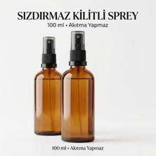 Kazan Hobi 2 Adet Siyah Sızdırmaz Sprey Başlıklı Amber Cam Şişe 100ML Yeniden Doldurulabilir Taşınabilir Seyahat Için