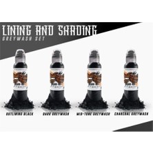 Kazan Hobi Lining & Shading Dövme Boyası Seti - World Famous Ink Dövme Boyası - 4OZ/120ML