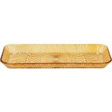 Kazan Hobi Bıtz Bıtz Servis Tabağı Dikdörtgen Amber 38 x 14 x 3 cm