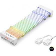 Gees Global 2 mm Ölçülü 24 Pin Argb Anakart Güç Uzatma Kablosu Bükülebilir 108 LED Beyaz ND2812W