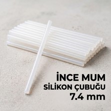 Gees Global 7.4 mm Ölçülü Ince Mum Silikon Çubuğu Şeffaf 1 Kilogram