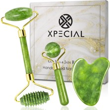 Kazan Hobi Xpecıal Gua Sha & Jade Roller 3'ü 1 Arada, Yüz Silindiri, Guasha Yüz Masajı Cilt Bakım Alet Seti, Kırışıklıkları ve Göz Şişliklerini Gidermek Için Masaj Aleti, Yaşlanma Karşıtı ve Vücut Gevşeme