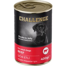 Kazan Hobi Challenge Konserve Köpek Yetişkin Sığır Etli 400 gr