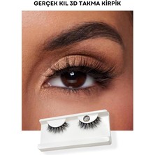 Kazan Hobi Ruby Face Doğal Görünümlü Gerçek Kıl Tam Boy Ipek Takma Kirpik (1 Çift) - Mink Eyelash No: J02