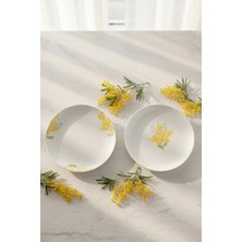 Kazan Hobi Mimosa Seramik 4'lü Pasta Tabağı Seti 19 cm