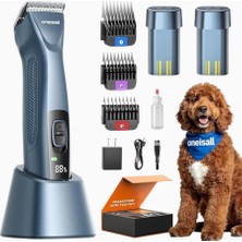 Oneisall 3700 Spm 2 Hızlı Çift Bataryalı Metal Taraklı Köpek Tüy Kesme Makinesi