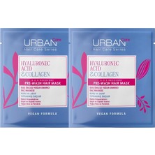 Kazan Hobi Urban Care Hyaluronik Asit & Kolajen Kuru ve Cansız Saçlara Özel Duş Öncesi Saç Bakım Maskesi 2X50ML-VEGAN