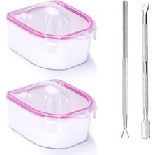 Kazan Hobi Cosywell Tırnak Soaking Bowl 2 Adet Tırnak Çıkarıcı Kase Soak Off Jel Cilası Çıkarıcı Tırnak Sanatı Araçları ile Tırnak Spa Salonu Veya Ev Kullanımı Için