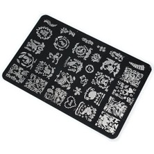 Kazan Hobi Nail Art Stamping Baskı Plakası Büyük Boy Xl HK01