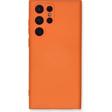 Renas Store Samsung Galaxy S24 Ultra Kılıf Nano Içi Kadife Silikon - Turuncu