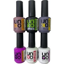 Kazan Hobi Fontenay Uno Elastic-Rubber-Strong Base Coat, Diamon Shield-Matte-S.shine Top Coat 15ML 6'lı Set Şeffaf