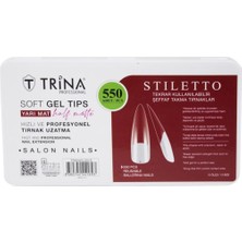 Kazan Hobi Trina Soft Jel Takma Tırnak -Stilletto (Yarı Mat) 550' Li - 19