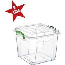 Gees Global Yeşil Plastik Derin Saklama Kutusu 8 Litre