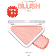 Kazan Hobi Clıo Katmanlanabilir Yumuşak Dokulu Işıltılı Bitiş Sunan Allık Essential Blush Tap (S201 Coral Posy)