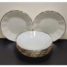 Kazan Hobi Porland Porselen 12 cm Altın Yaldız 12'li Çay Tabak 86909473921792