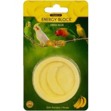 Kazan Hobi Gold Wings Premium Kuşlar Için Enerji Bloğu Gaga Taşı Muzlu