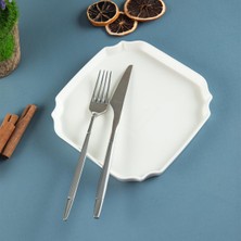 Kazan Hobi Aryıldız Lunar Kare Servis Tabağı Renkli Porselen 18CM