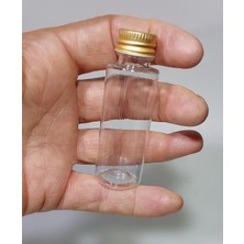 Kazan Hobi Wellline 50 Adet Boş Gold Kapaklı Kolonya Şişesi Doldurulabilir Cep Plastik Parfüm Şişesi 30 ml 8697431708736
