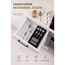 Kazan Hobi Sas Haus Çekmece Içi Kaşıklık Organizer Bölmeli Mutfak Düzenleyici Siyah S-11030