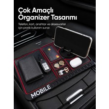 Araç Içi Kaydırmaz Organizer Mat Telefon Standlı Çok Amaçlı Konsol Düzenleyici - Lisinya