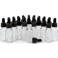 Kazan Hobi Vivaplex, 24, Şeffaf, 10 ml (1/3 Oz) Cam Şişe, Cam Gözlü Damlalıklı