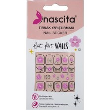 Kazan Hobi Nascita Işıltılı Çiçek Desenli Tırnak Stickerı - 34
