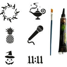 Kazan Hobi Hayalperest Modeller Tüp Kına ve Fırça Hediyeli Tattoo Geçici Dövme Seti