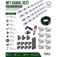 Topraksız Market Nft Kanal Seti 120 cm 4 Adet – Topraksız Tarım Hidroponik Yetiştirme Kanalı ve Bağlantı Malzeme Paketi