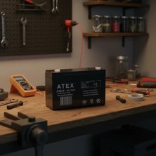 Gees Global 6V 12AH Kapasiteli Ince Tip Akü Atex Ax6-12
