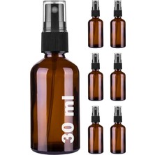 Kazan Hobi Afracam 30 ml Amber Sprey Kapaklı Siyah Fısfıs Kolonya Dezenfektan Parfüm Cam Şişe (6)